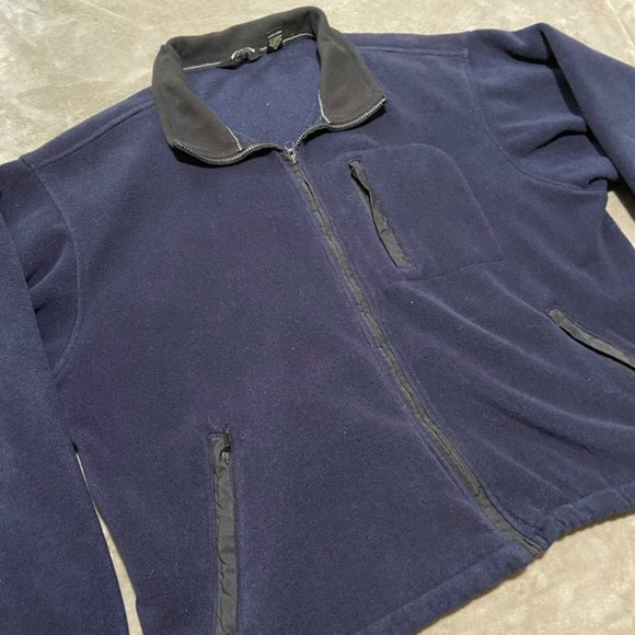 Eddie Bauer Men's Zip Up Fleece Jacket Blue Colored Size XL - Picture 1 of 8